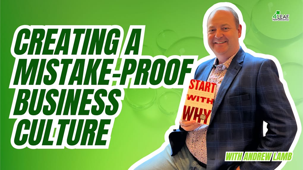 image with text "creating a mistake-proof business culture"