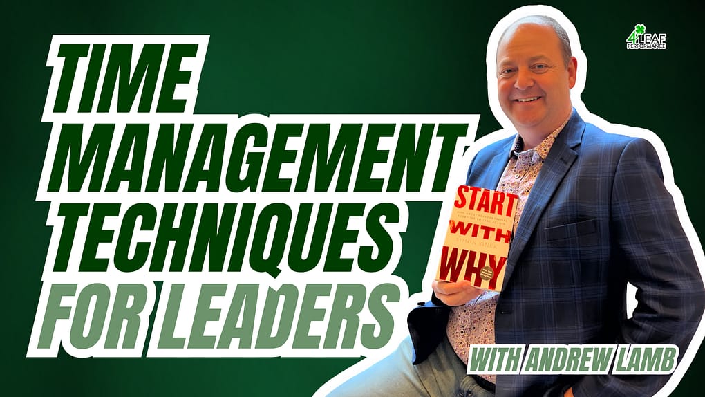 image with text "time management techniques for leaders"