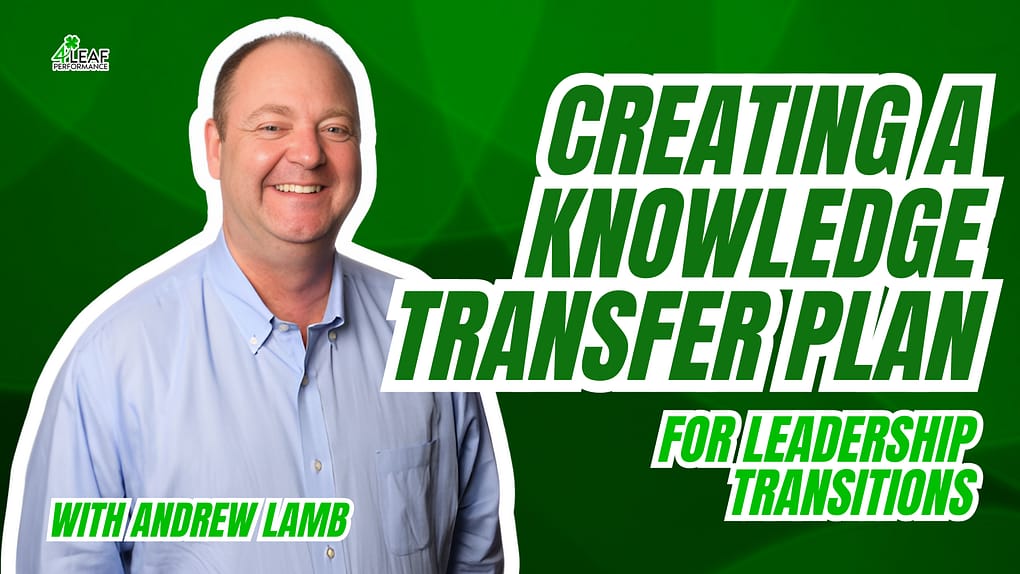 image with text "creating a knowledge transfer plan for leadership transitions"