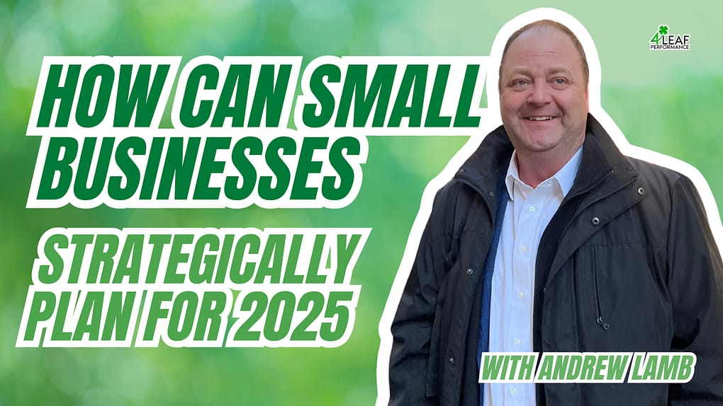 image with text "how can small businesses strategically plan for 2025"