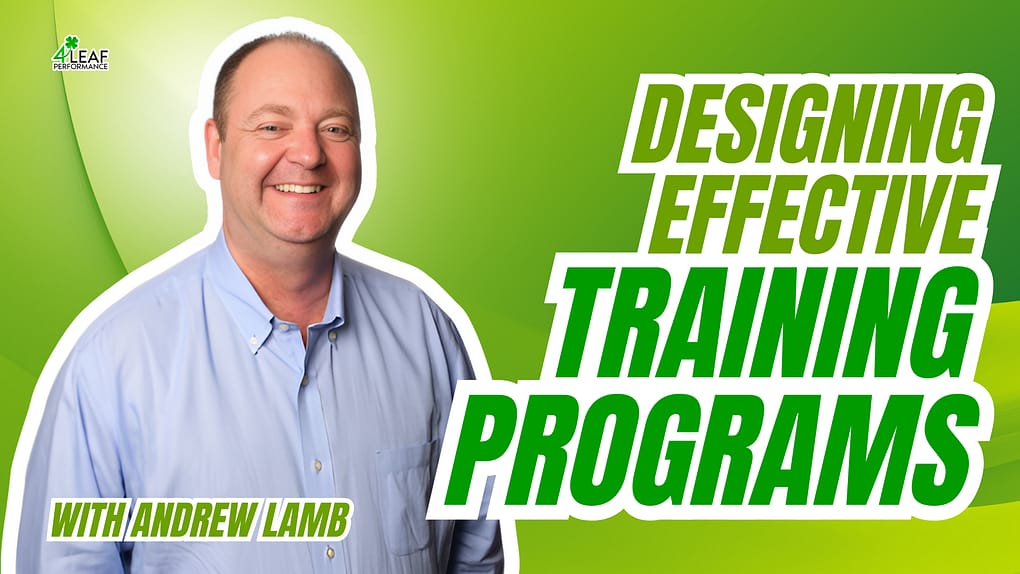 image with text "designing effective training programs"