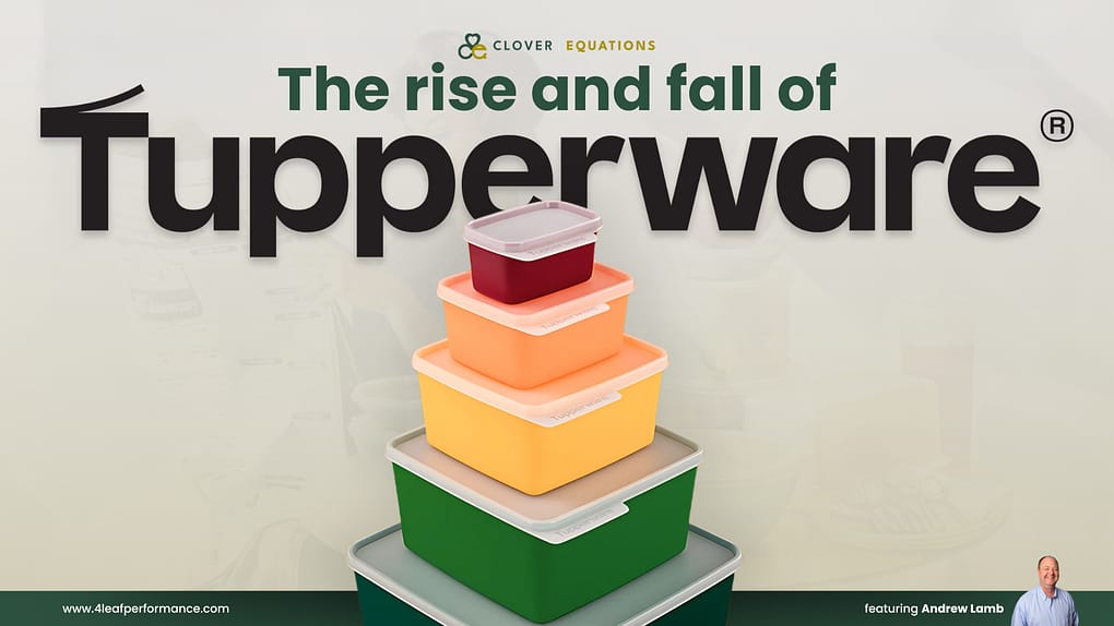 image with text "the rise and fall of tupperware"