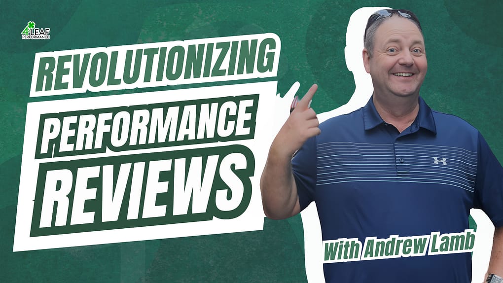 image with text "revolutionizing performance reviews"