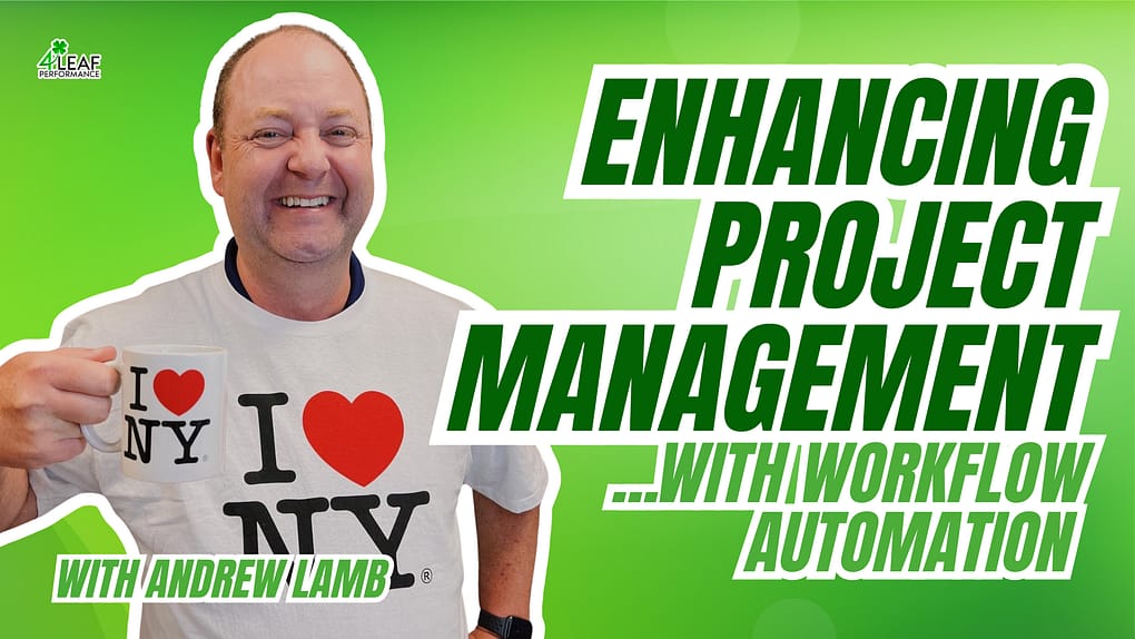 image with text "enhancing project management with workflow automation"