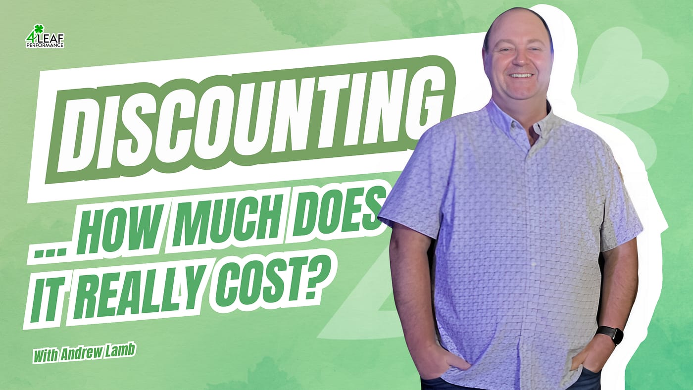 image with text "discounting...how much does it really cost?"